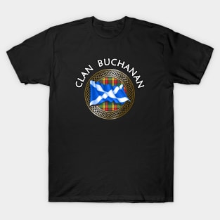 Clan Buchanan Crest & Tartan Knot T-Shirt